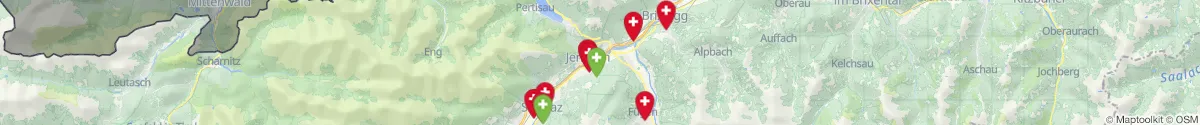 Kartenansicht für Apotheken-Notdienste in der Nähe von Eben am Achensee (Schwaz, Tirol)